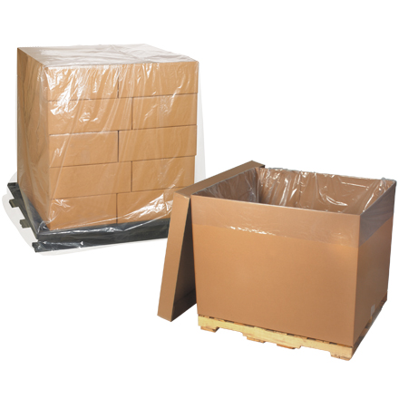 48 x 48 x 96" - 1 Mil Clear Pallet Covers
