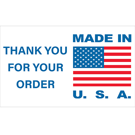 3 x 5" - "Made in USA" Labels