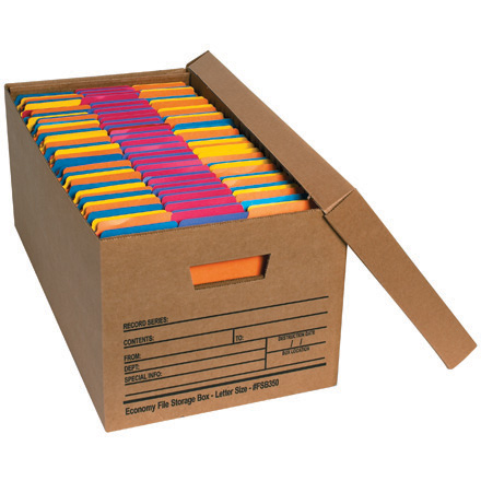 24 x 12 x 10" Economy File Storage Boxes