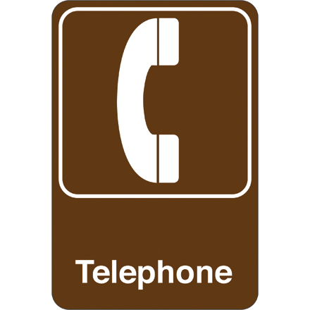 "Telephone" 9 x 6" Facility Sign