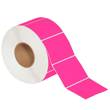 4 x 3" Fluorescent Pink Thermal Transfer Labels